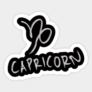 Hand Drawn Capricorn Zodiac Signs Sticker